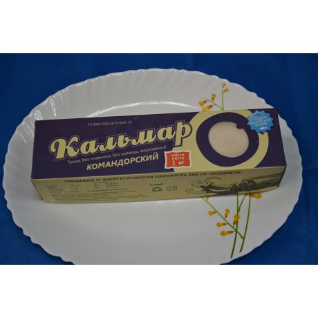 Кальмар тушка б/к, 0,6 кг кор.