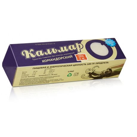 Кальмар тушка б/к блок 1,0кг Кальмар тушка б/к блок 1,0кг