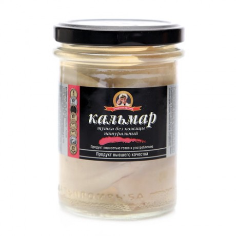 Кальмар тушка б/к натуральный ТМ Капитан Вкусов 220 гр Кальмар тушка б/к натуральный ТМ Капитан Вкусов 220 гр